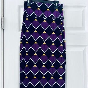 Fighting Eel Ava Sky purple geo skirt Zulu sz S